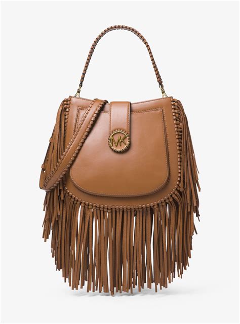 michael kors leather handbag with fringe|Michael Kors leather handbags outlet.